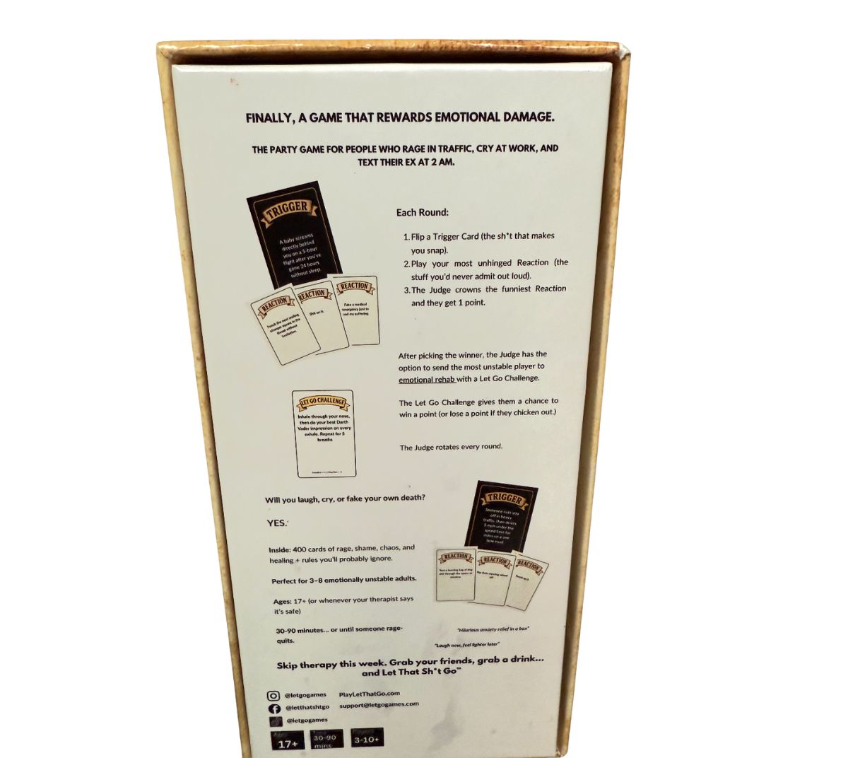 Let That Sh*t Go – The Party Game for Emotionally Unhinged Adults