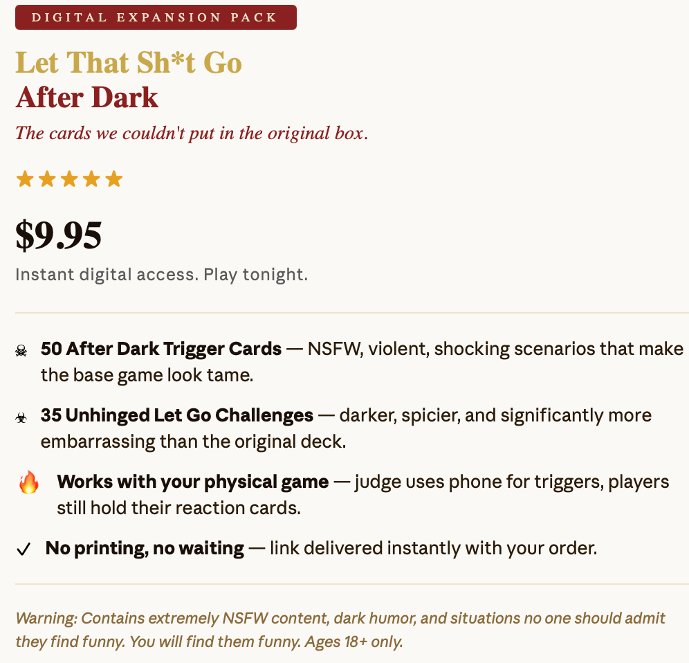 Let That Sh*t Go: After Dark Digital Expansion Pack